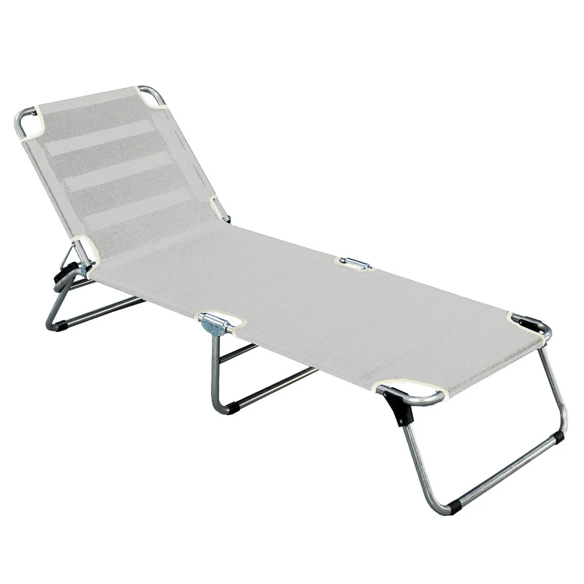 Amigo Chaise longue à trois pieds en aluminium de Fiam en gris argenté