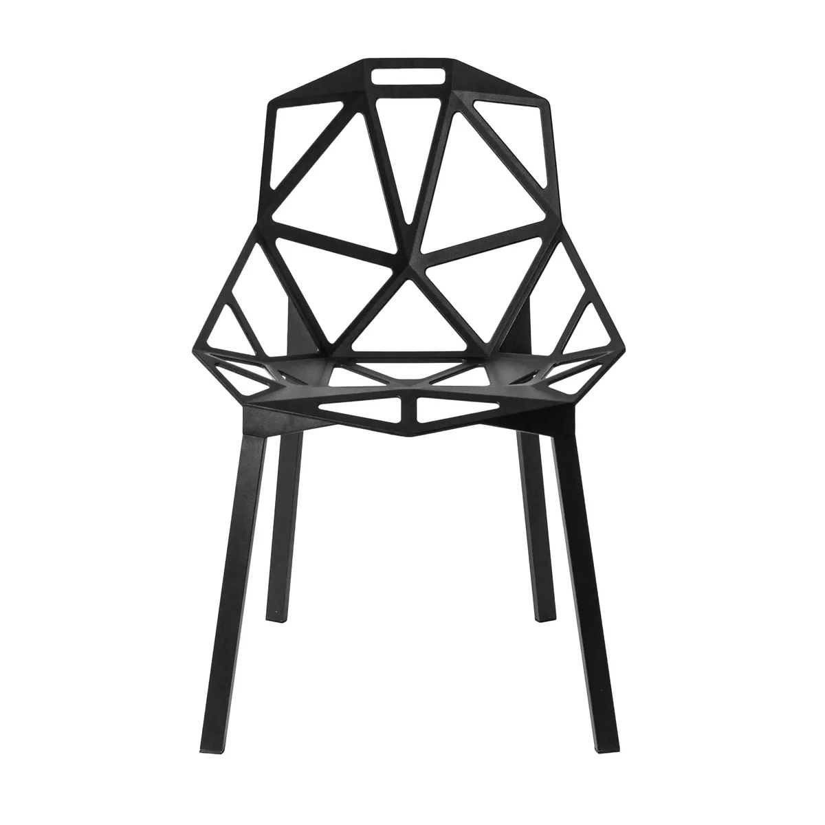 Magis - Chair One Chaise empilable, aluminium anodisé noir / noir Magis - Chair One Chaise empilable, aluminium anodisé noir / noir
