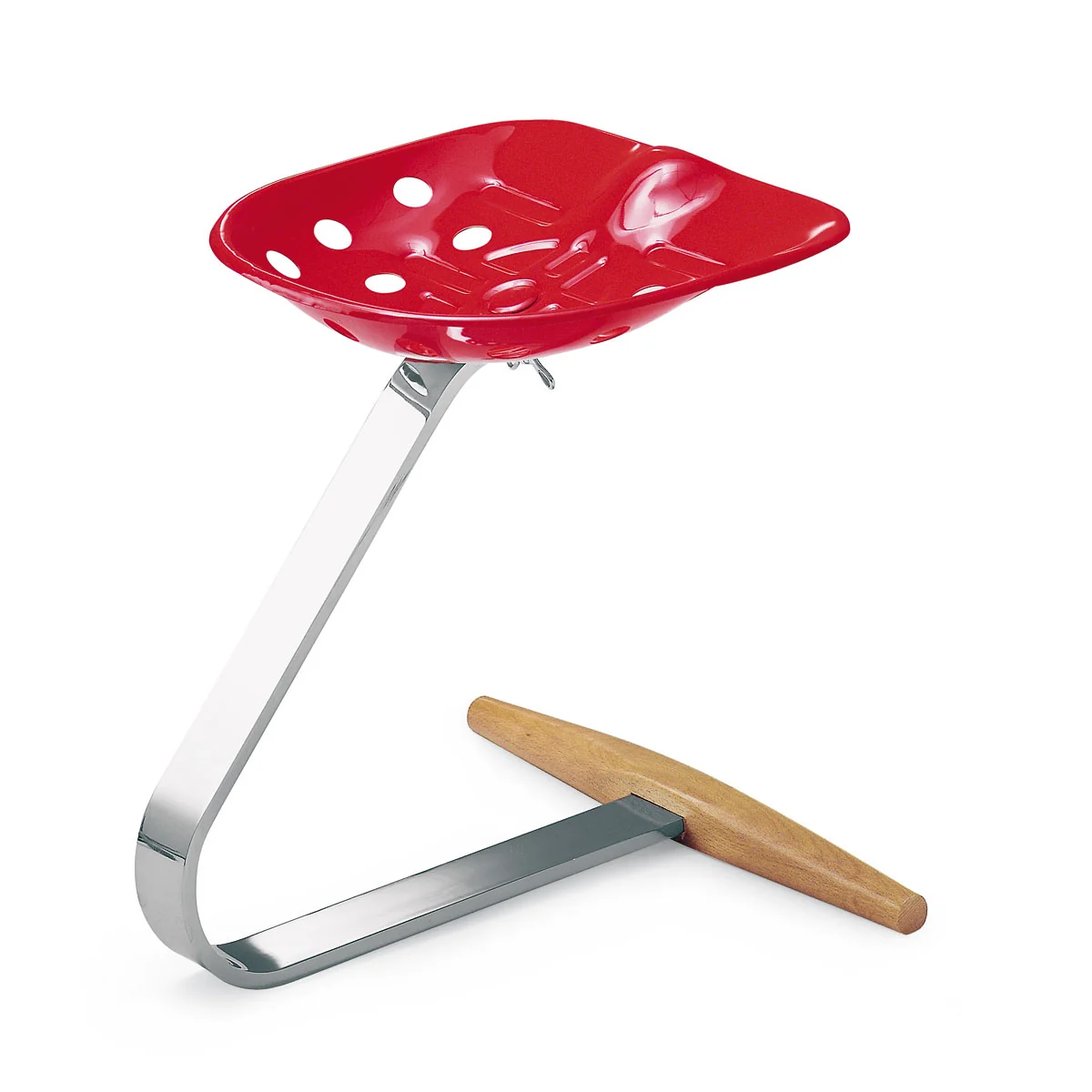 Zanotta - Tabouret Mezzadro, rouge Zanotta - Tabouret Mezzadro, rouge
