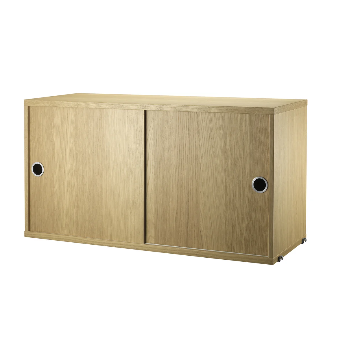 String - Module d'armoire avec portes coulissantes 78 x 30 cm, chêne String - Module d'armoire avec portes coulissantes 78 x 30 cm, chêne