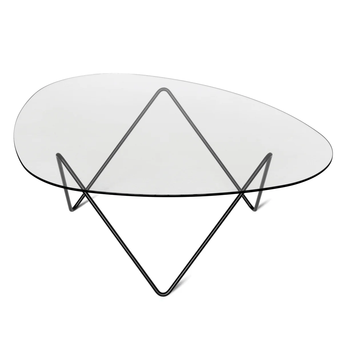 GUBI - Pedrera Table basse, acier noir / transparent GUBI - Pedrera Table basse, acier noir / transparent