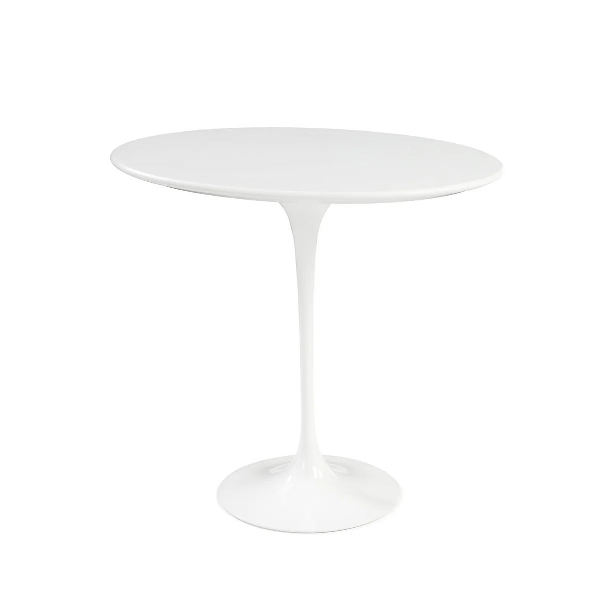 Knoll - Saarinen Tulip Table d'appoint ronde, H 52 x Ø 51 cm, stratifié blanc / blanc Knoll - Saarinen Tulip Table d'appoint ronde, H 52 x Ø 51 cm, stratifié blanc / blanc