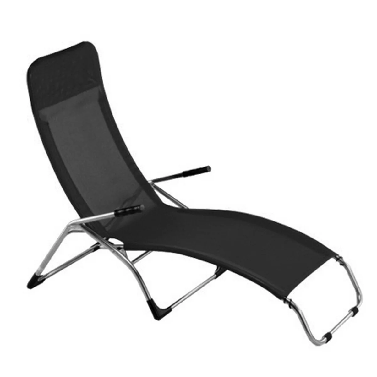Fiam - Chaise longue de terrasse Samba , aluminium / noir Fiam - Chaise longue de terrasse Samba , aluminium / noir