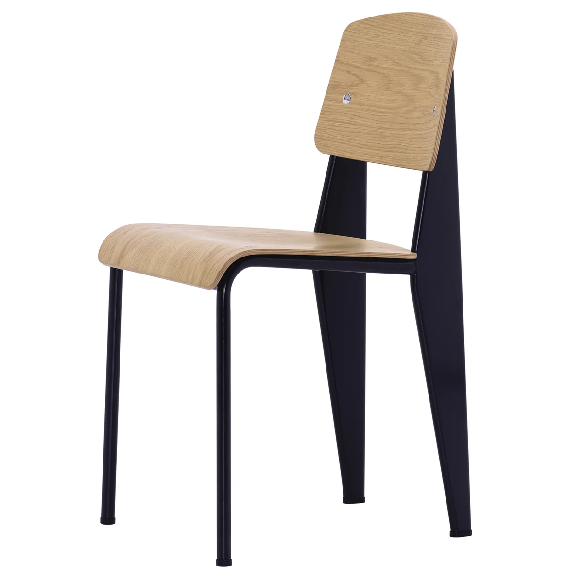 Vitra - Chaise Prouvé Standard, chêne naturel / noir profond (patins en feutre) Vitra - Chaise Prouvé Standard, chêne naturel / noir profond (patins en feutre)