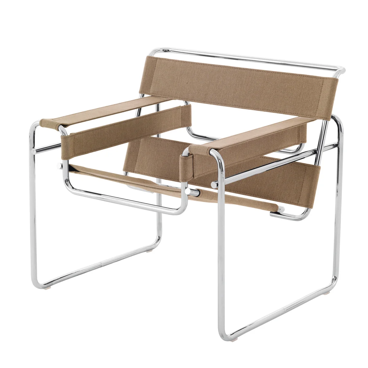 Knoll - Wassily Chaise, toile marron clair Knoll - Wassily Chaise, toile marron clair