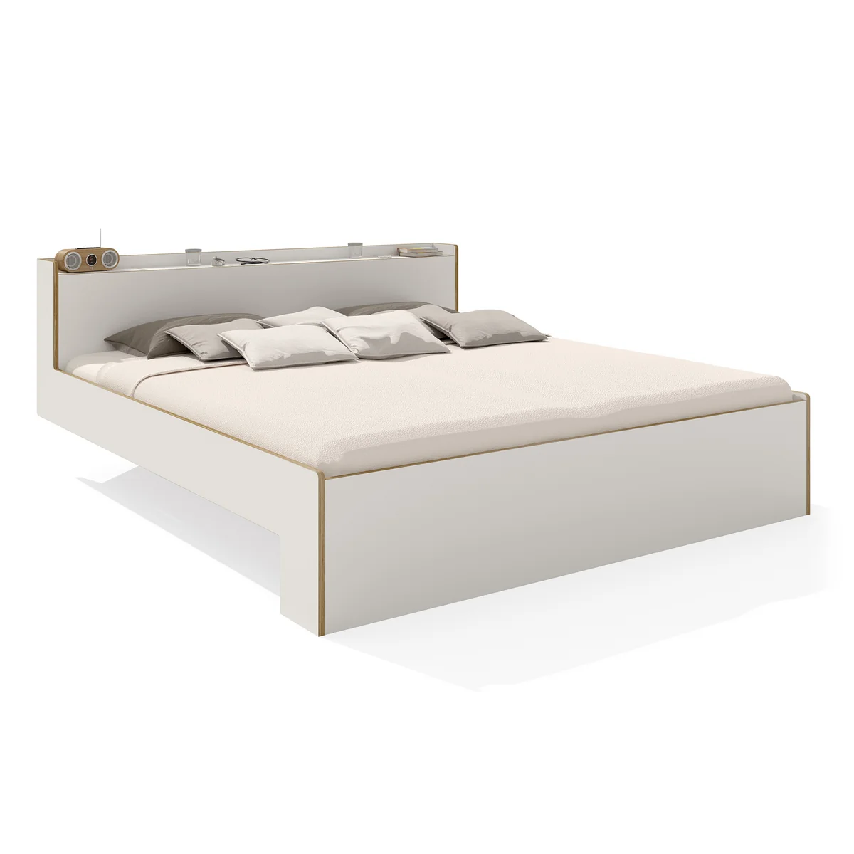 Müller Small Living - Nook Lit double 180x 200 cm, CPL blanc Müller Small Living - Nook Lit double 180x 200 cm, CPL blanc