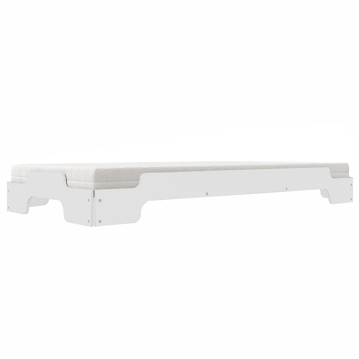 Müller Small Living - divan empilable, 90 x 200 cm, laqué blanc mat pur