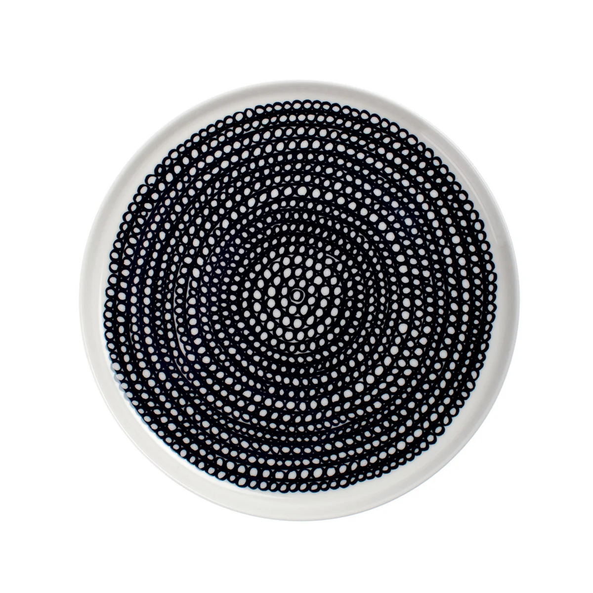 Marimekko - Oiva Räsymatto Assiette, Ø 20 cm, noir / blanc Marimekko - Oiva Räsymatto Assiette, Ø 20 cm, noir / blanc