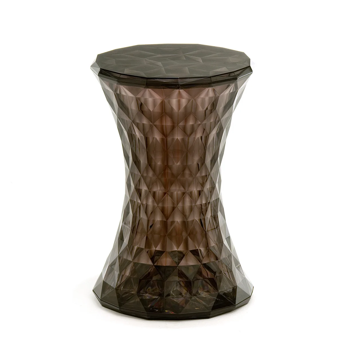 Kartell - Table d'appoint et tabouret Stone, fumé Kartell - Table d'appoint et tabouret Stone, fumé
