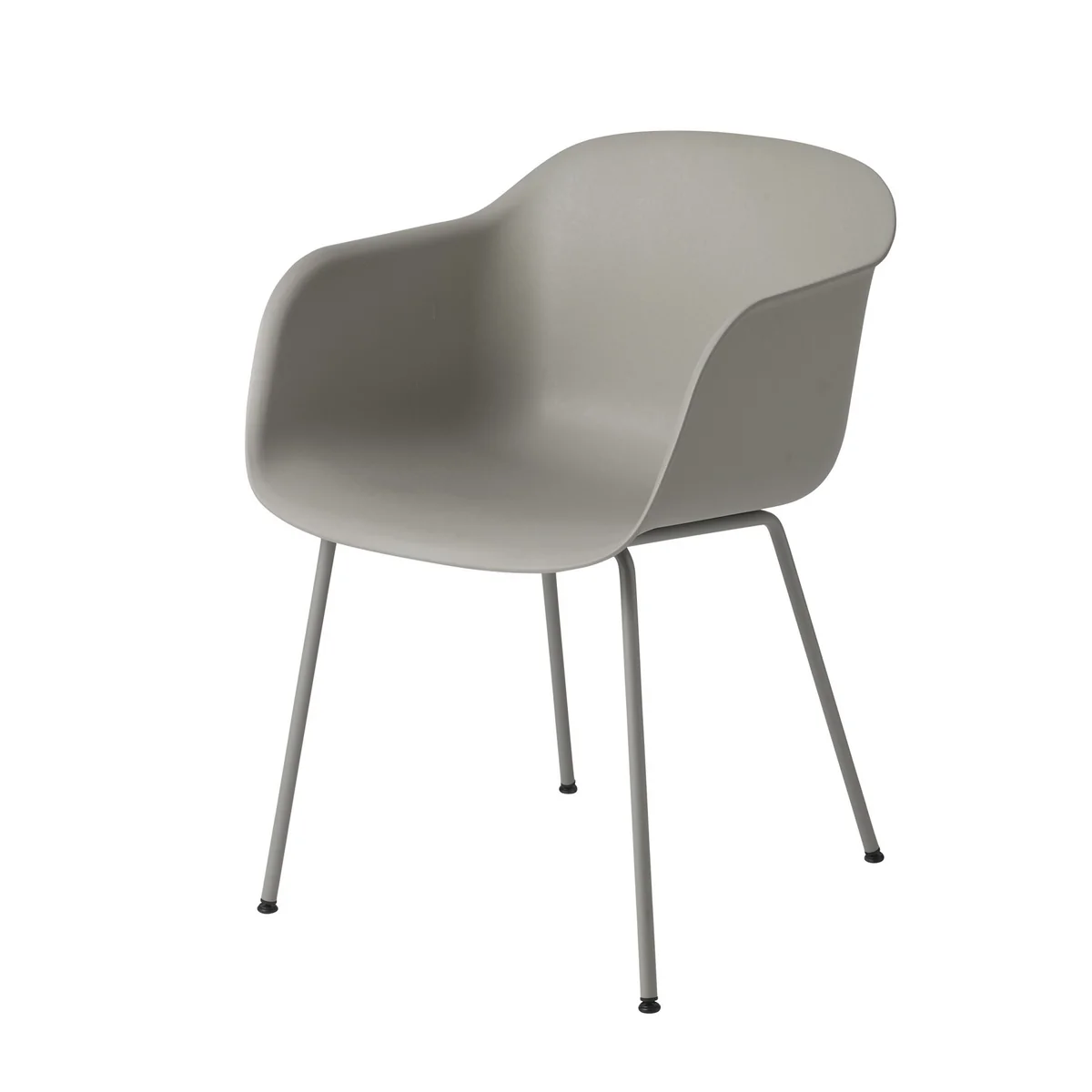 Muuto - Fiber Chair Tube Base , gris recyclé Muuto - Fiber Chair Tube Base , gris recyclé