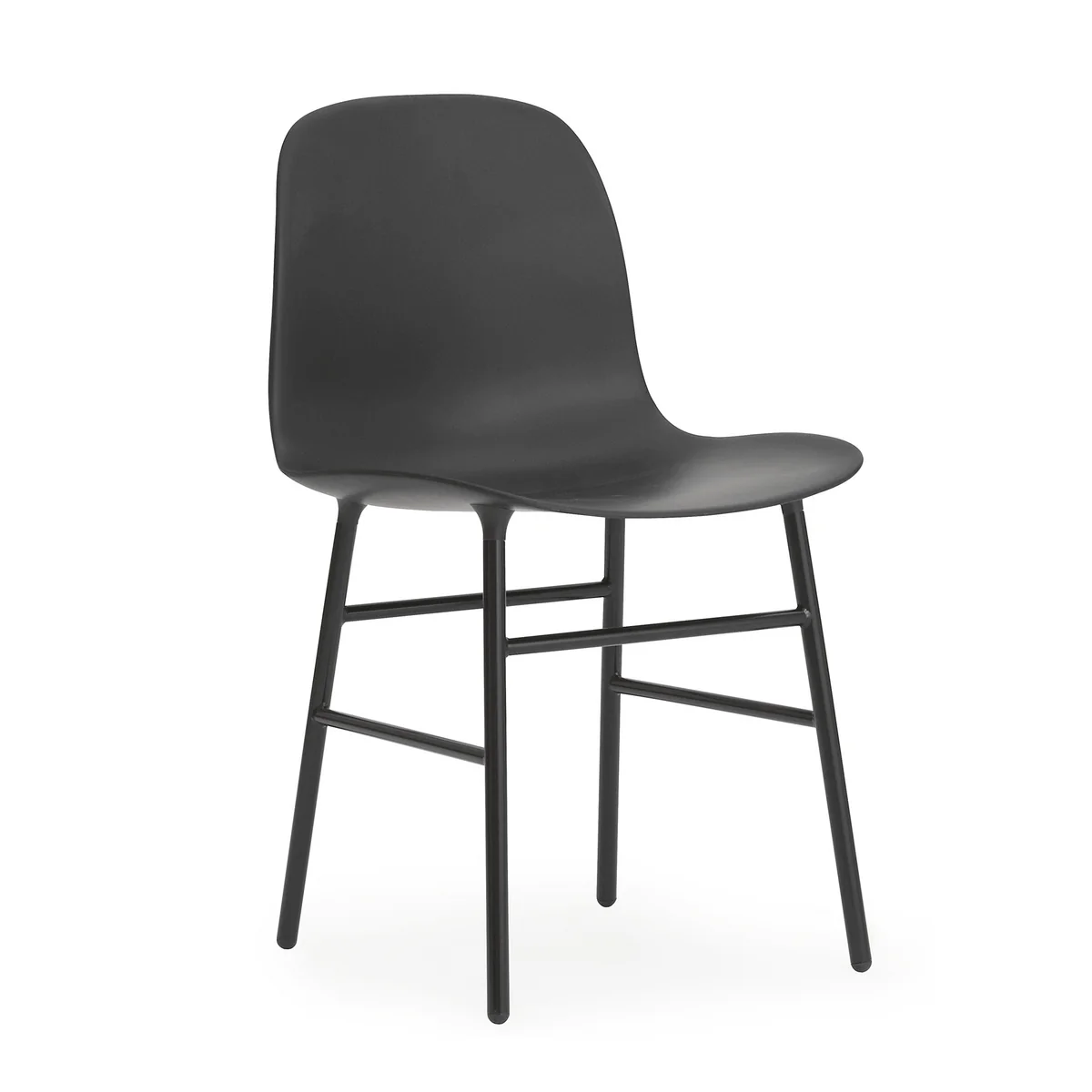 Normann Copenhagen - Chaise Form, piètement acier / noir Normann Copenhagen - Chaise Form, piètement acier / noir