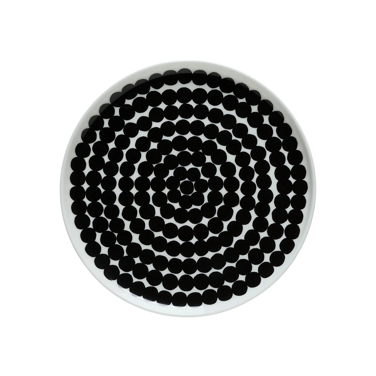Marimekko - Oiva Siirtolapuutarha Assiette Ø 20 cm, blanc / noir
