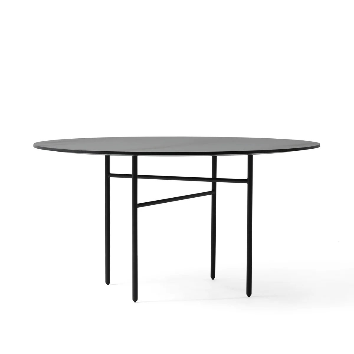 Audo - Snaregade Table, Ø 138 cm, placage chêne teinté noir