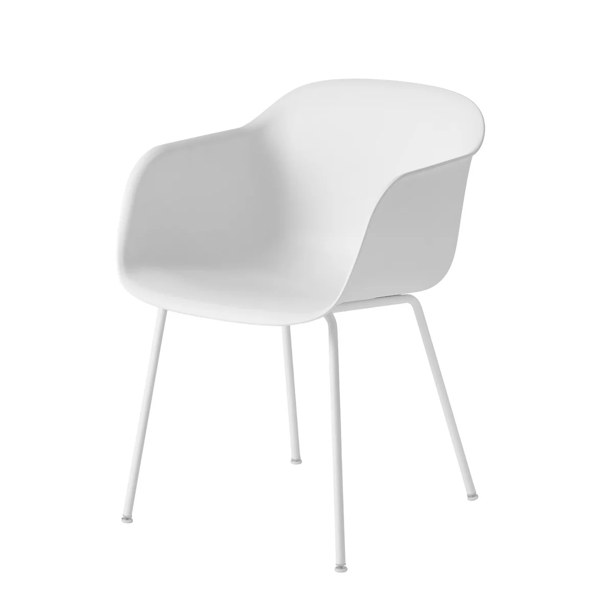 Muuto - Fiber Chair Tube Base , blanc recyclé Muuto - Fiber Chair Tube Base , blanc recyclé