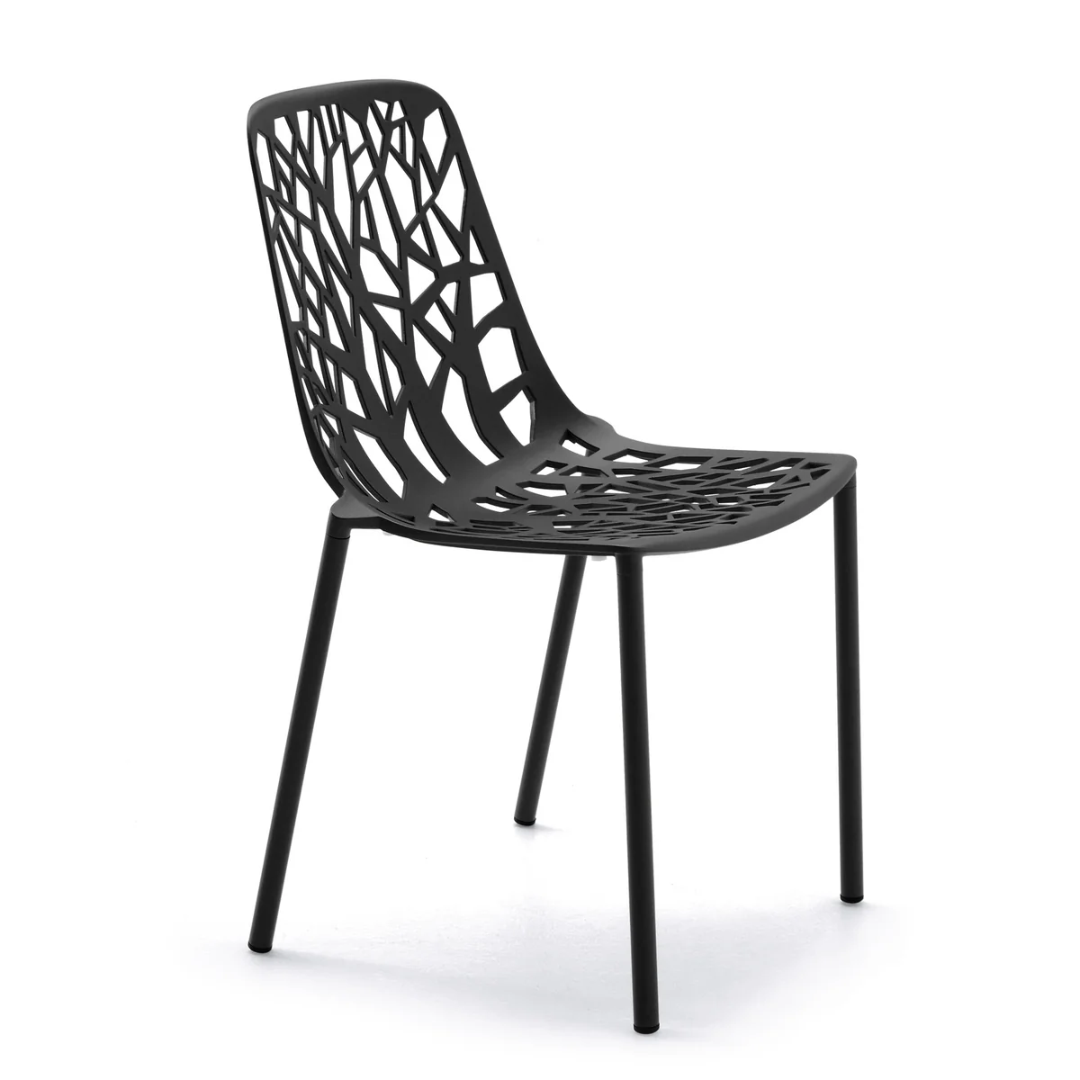 Fast - Forest Chaise empilable ( Outdoor ), noire Fast - Forest Chaise empilable ( Outdoor ), noire