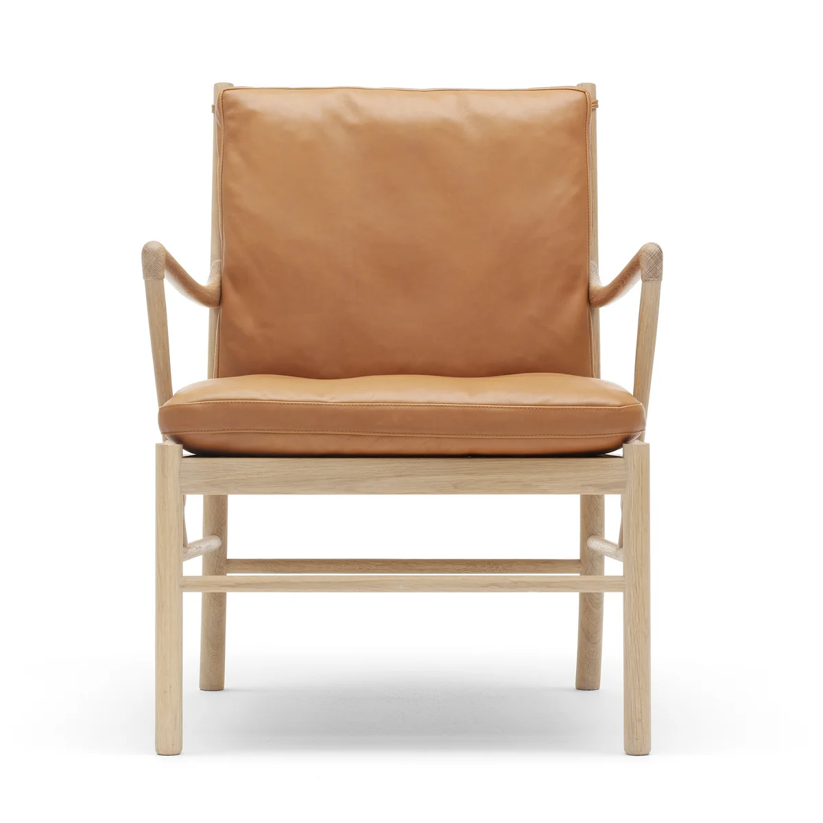 Carl Hansen - OW149 Colonial Chair , chêne savonné / cuir SIF 95