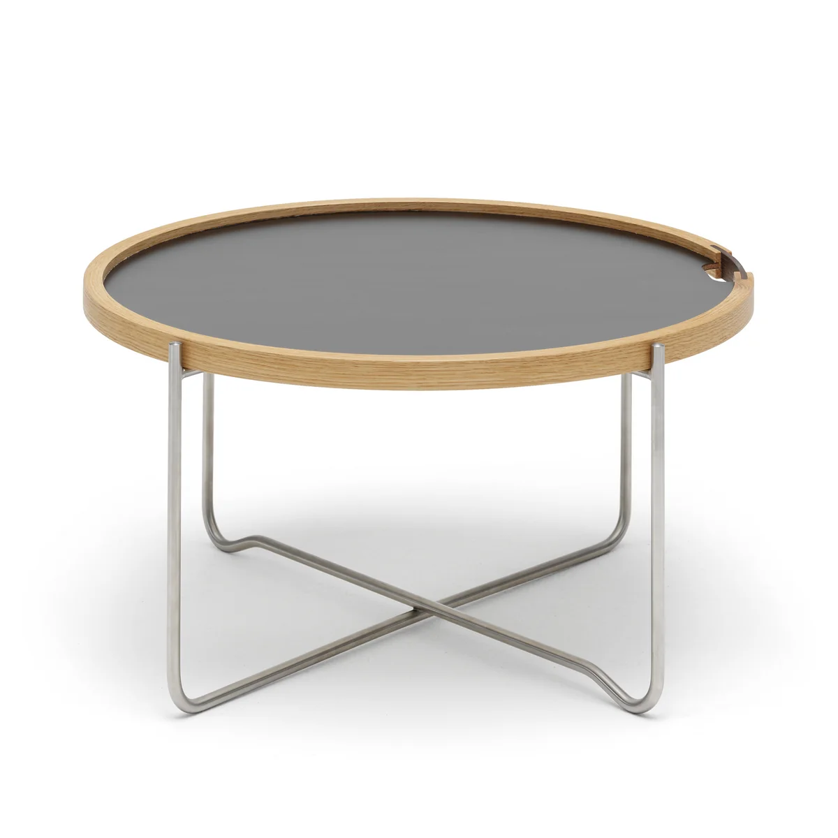 Carl Hansen - CH417 Tray Table, stratifié noir / blanc / chêne huilé Carl Hansen - CH417 Tray Table, stratifié noir / blanc / chêne huilé