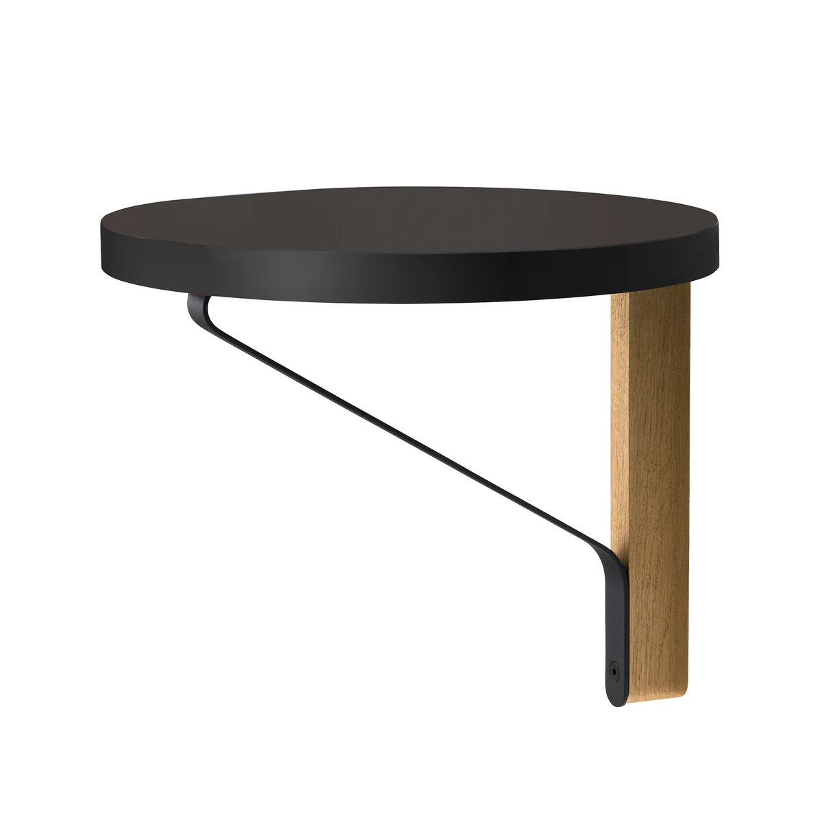 Artek - Etagère murale Kaari REB 007 Ø 35 cm, noir/chêne naturel Artek - Etagère murale Kaari REB 007 Ø 35 cm, noir/chêne naturel
