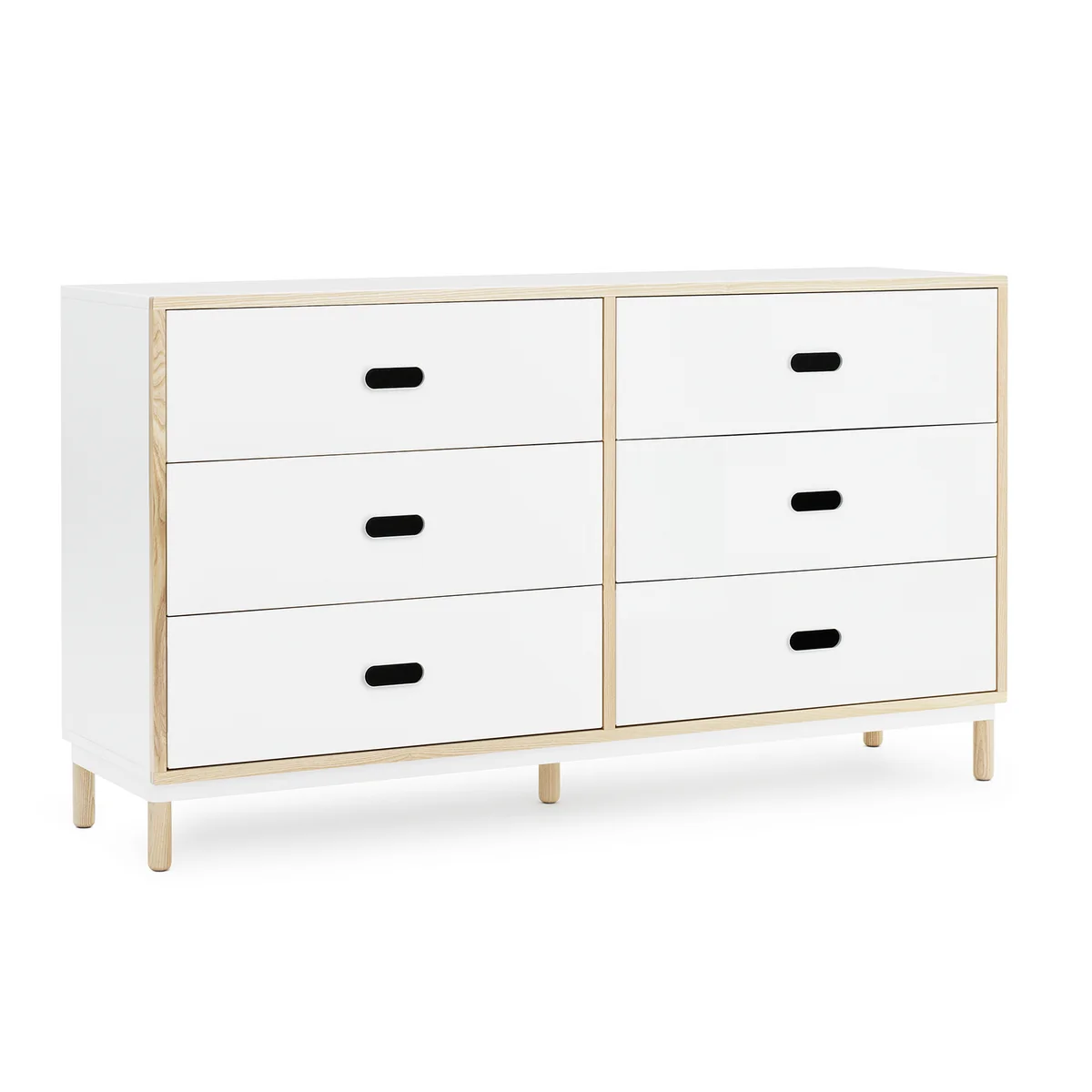 Normann Copenhagen - Commode Kabino avec 6 tiroirs, blanche Normann Copenhagen - Commode Kabino avec 6 tiroirs, blanche