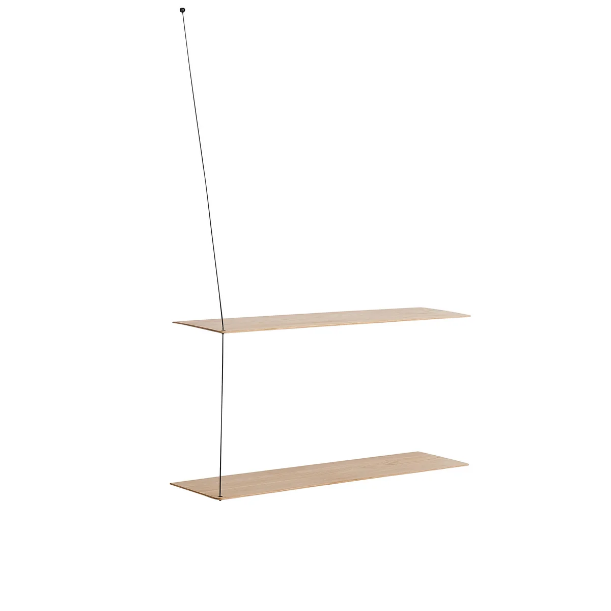 Woud - Etagère Stedge murale 80 cm, chêne blanc pigmenté Woud - Etagère Stedge murale 80 cm, chêne blanc pigmenté