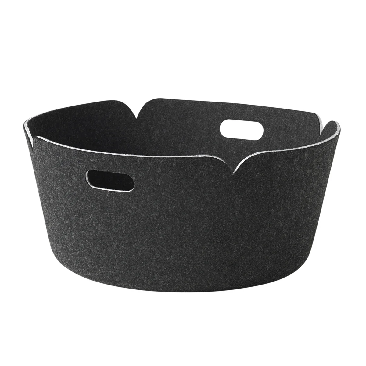 Muuto - Restore Panier de rangement rond, black melange Muuto - Restore Panier de rangement rond, black melange