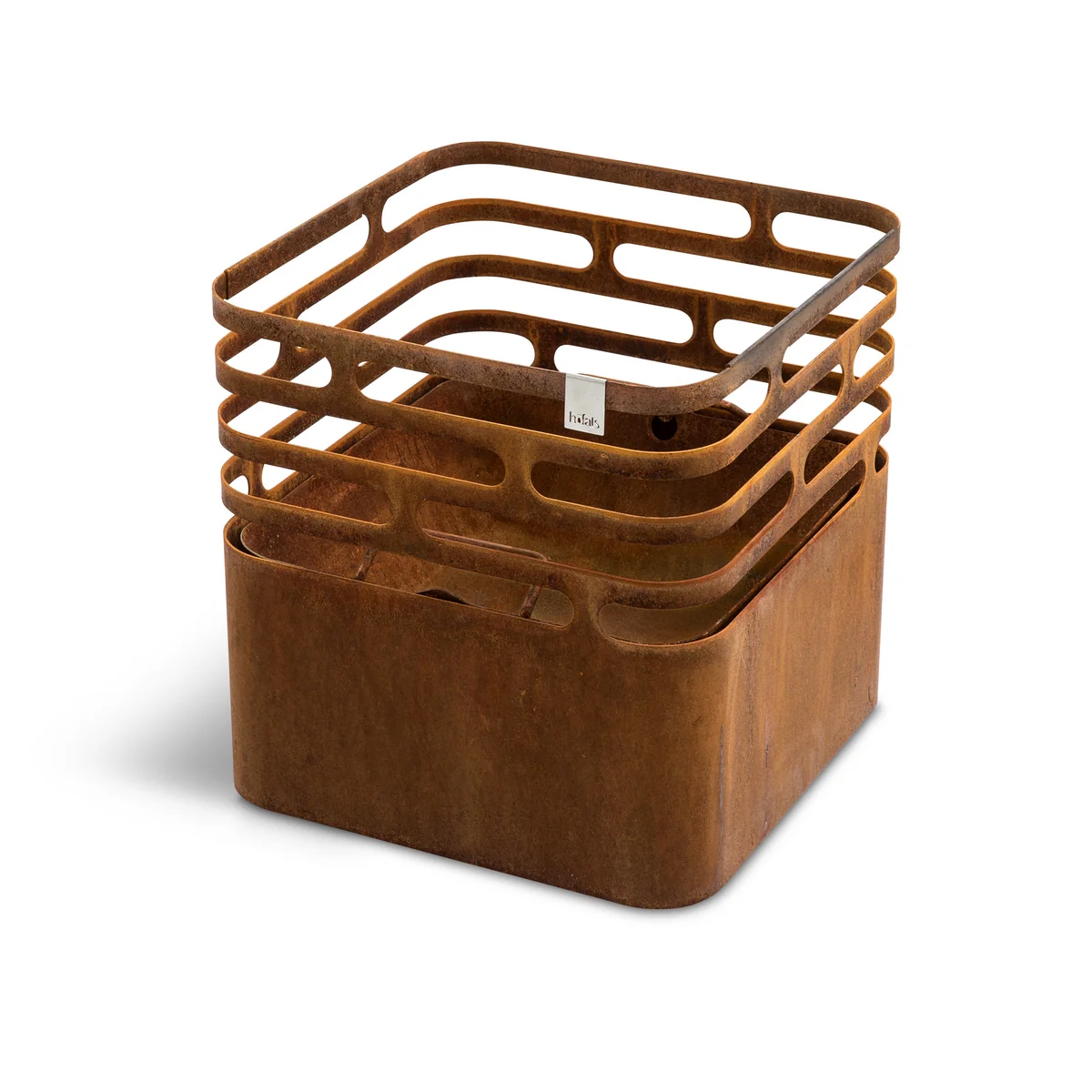 höfats - Cube Panier à feu, aspect rouillé höfats - Cube Panier à feu, aspect rouillé