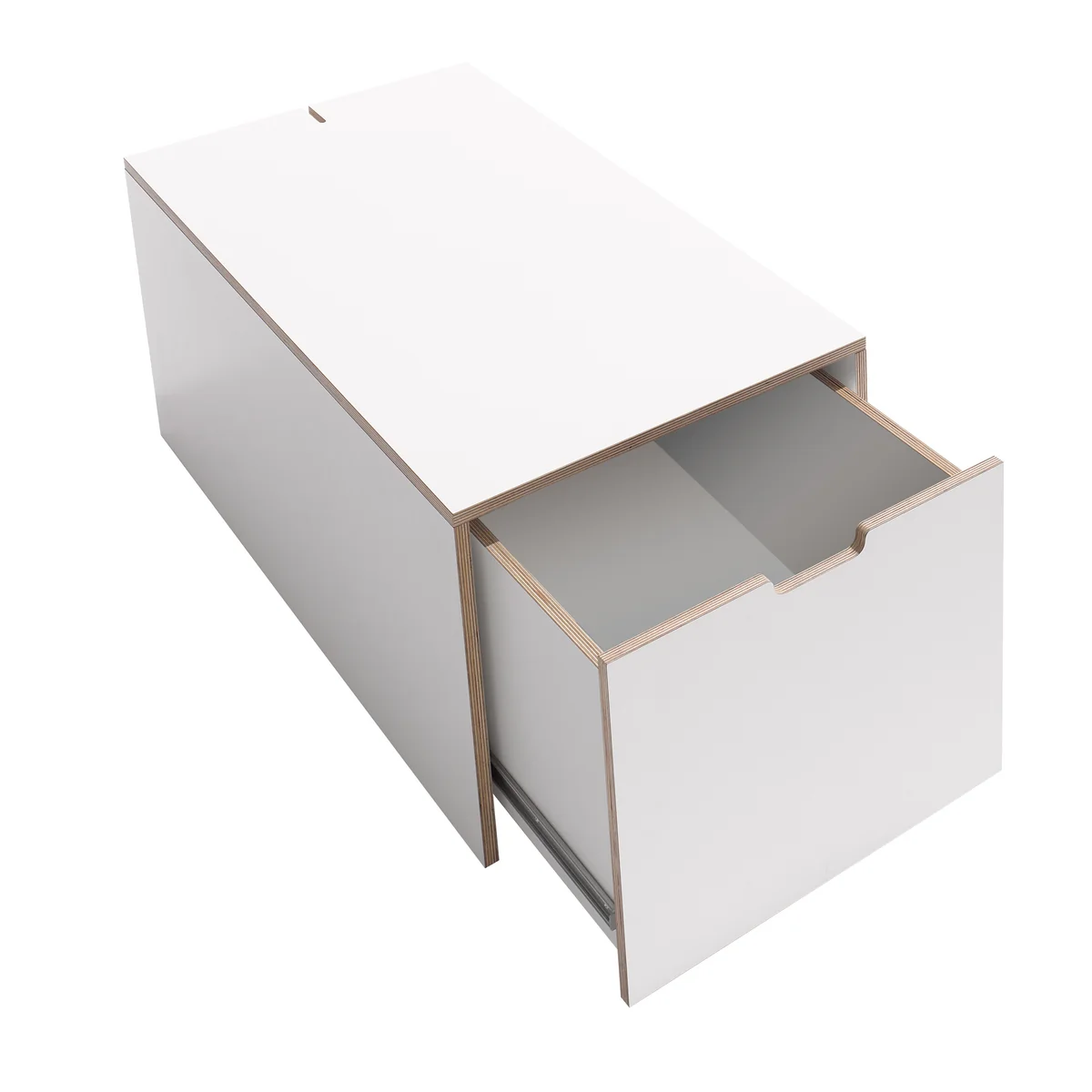 Müller Small Living - Coffre de lit 16, blanc/93 cm