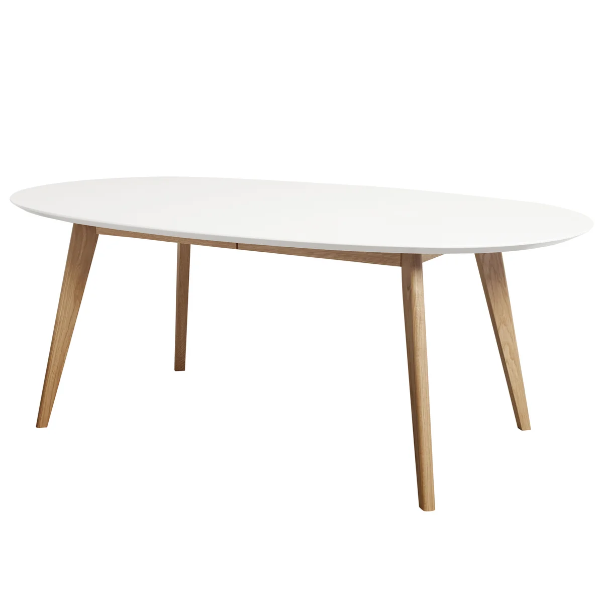 Andersen Furniture - DK10 Table à rallonge ovale, chêne huilé / blanc (RAL 9010)
