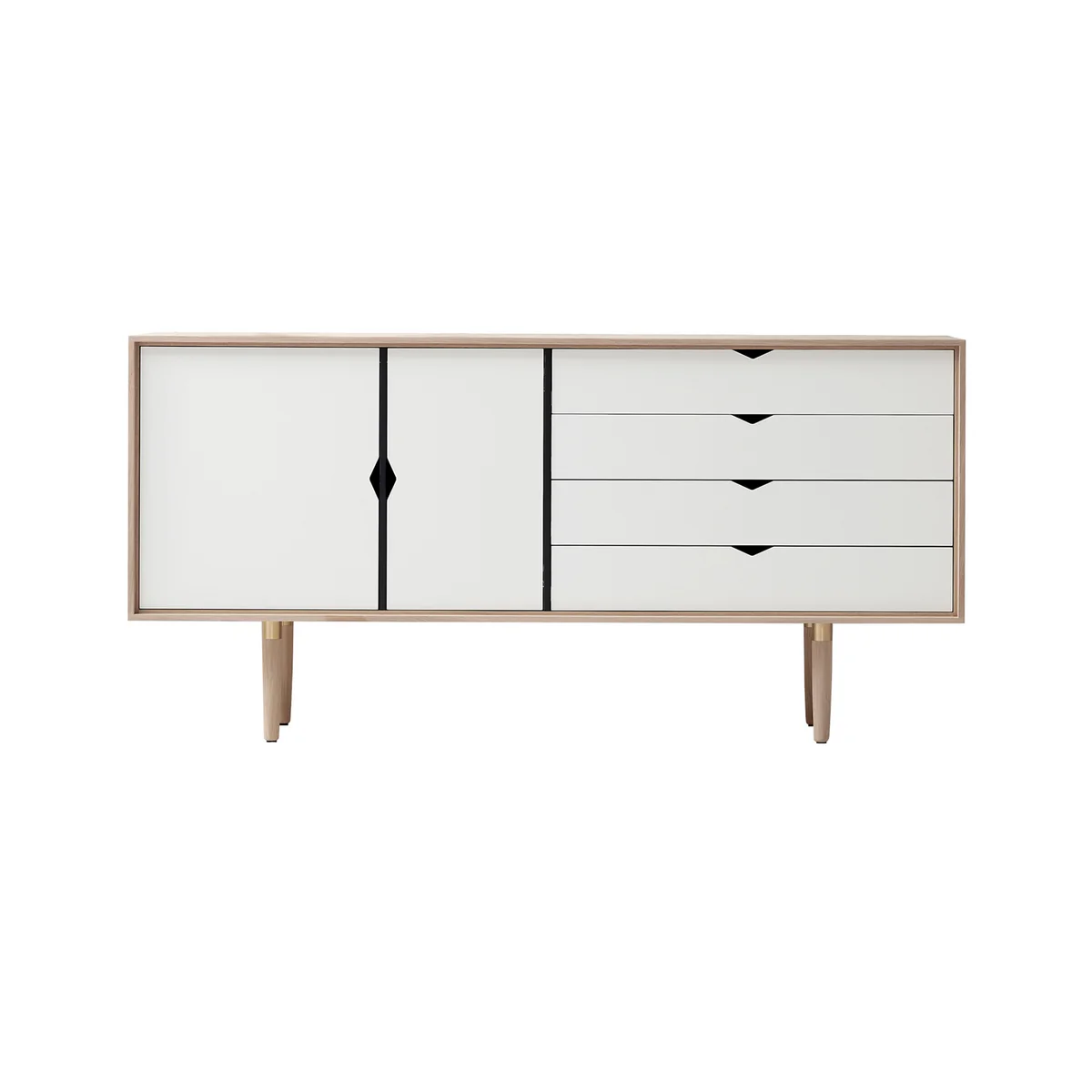 Andersen Furniture - S6 Sideboard, chêne savonné / façades alpino (blanc)
