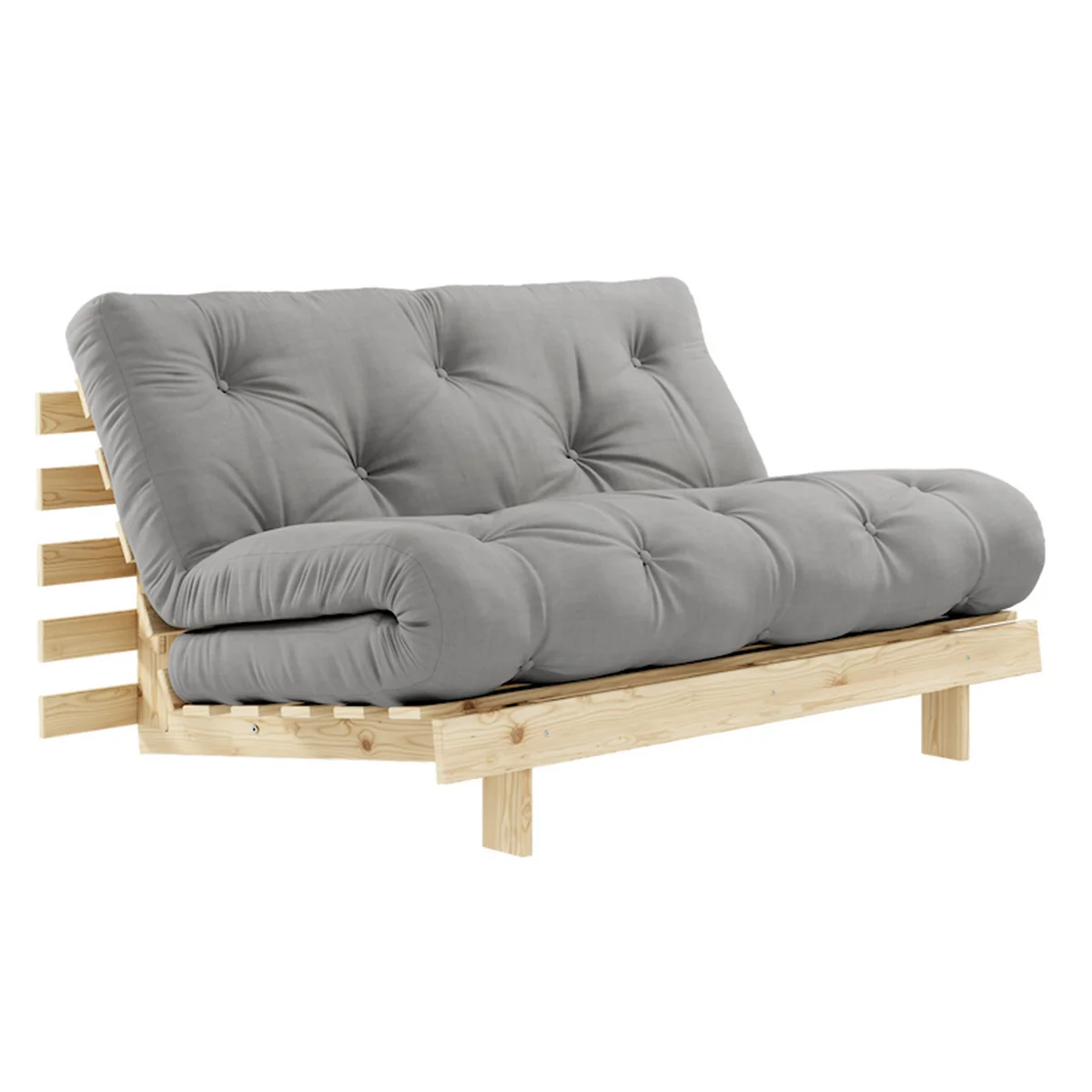 Karup - Roots Canapé-lit, 140 x 200 cm, pin naturel / gris (746) Karup - Roots Canapé-lit, 140 x 200 cm, pin naturel / gris (746)