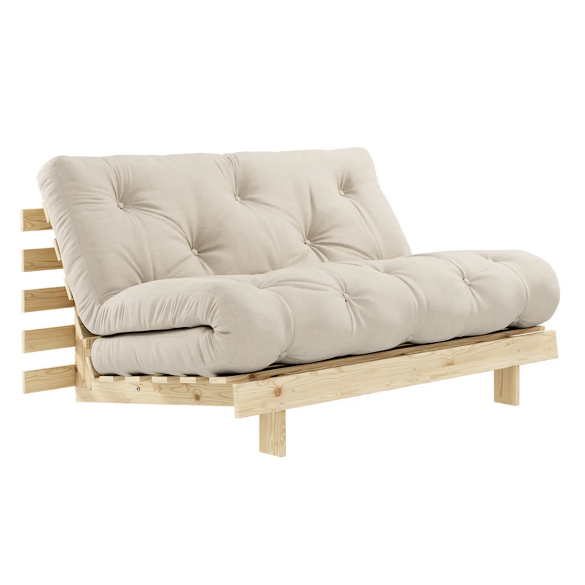 Karup - Roots Canapé-lit, 140 x 200 cm, pin naturel / beige (747) Karup - Roots Canapé-lit, 140 x 200 cm, pin naturel / beige (747)