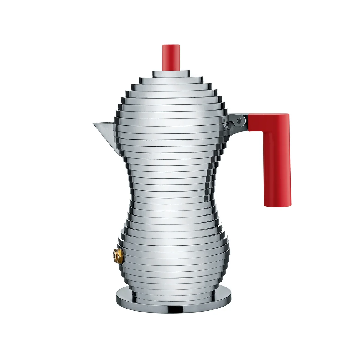 Cafeti&egrave;re espresso PULCINA en fonte d'aluminium rouge 15 cl 