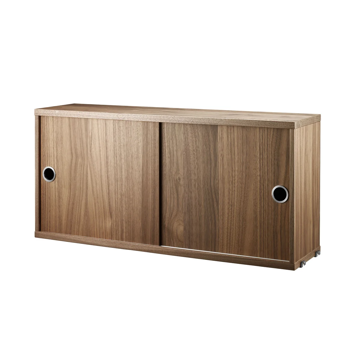 String - Module d'armoire avec portes coulissantes 78 x 20 cm, noyer String - Module d'armoire avec portes coulissantes 78 x 20 cm, noyer