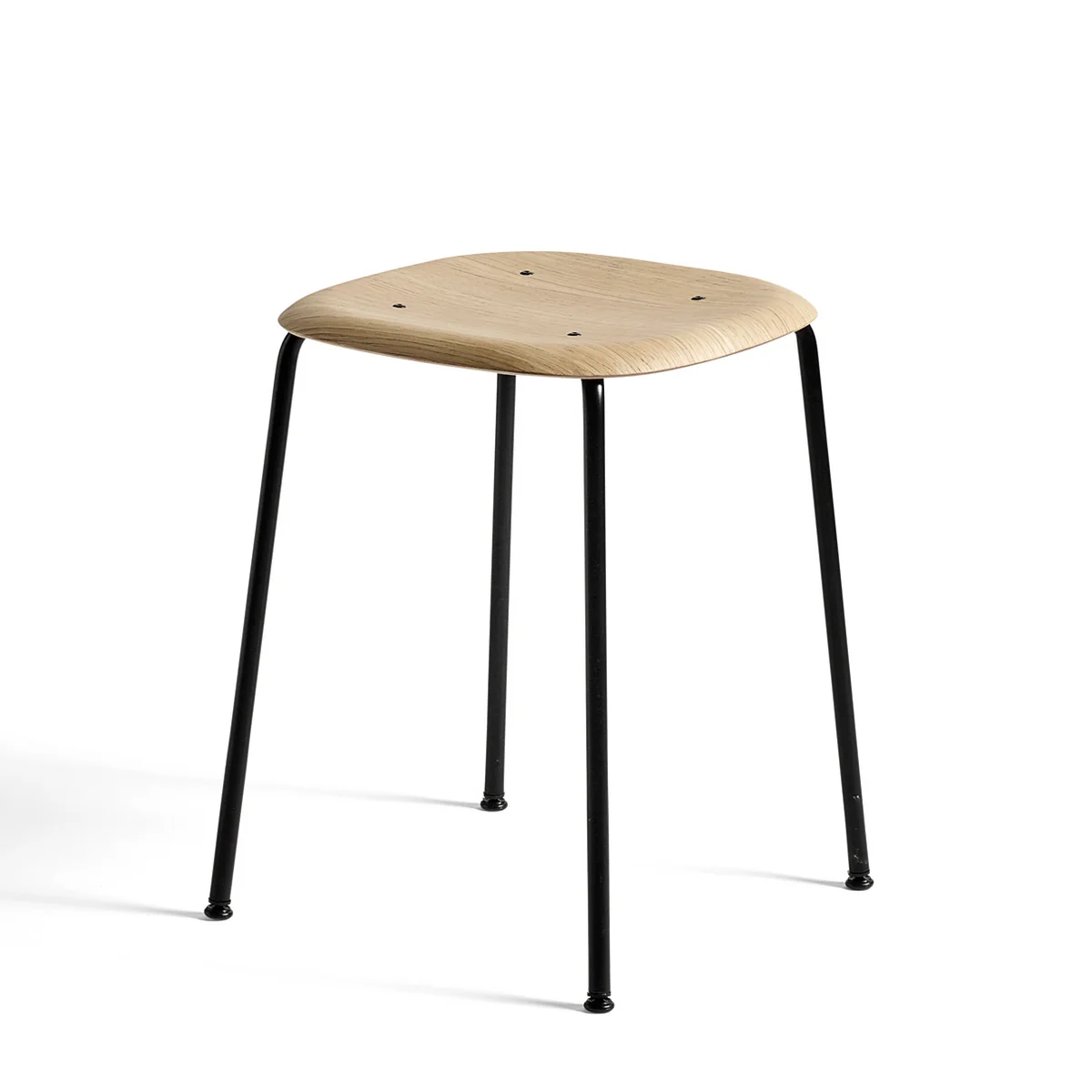 HAY - Soft Edge 70 Tabouret, chêne / noir HAY - Soft Edge 70 Tabouret, chêne / noir