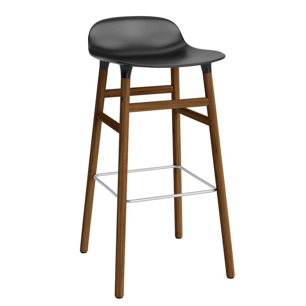 Normann Copenhagen - Form Tabouret de bar 75 cm, piètement noyer / gris