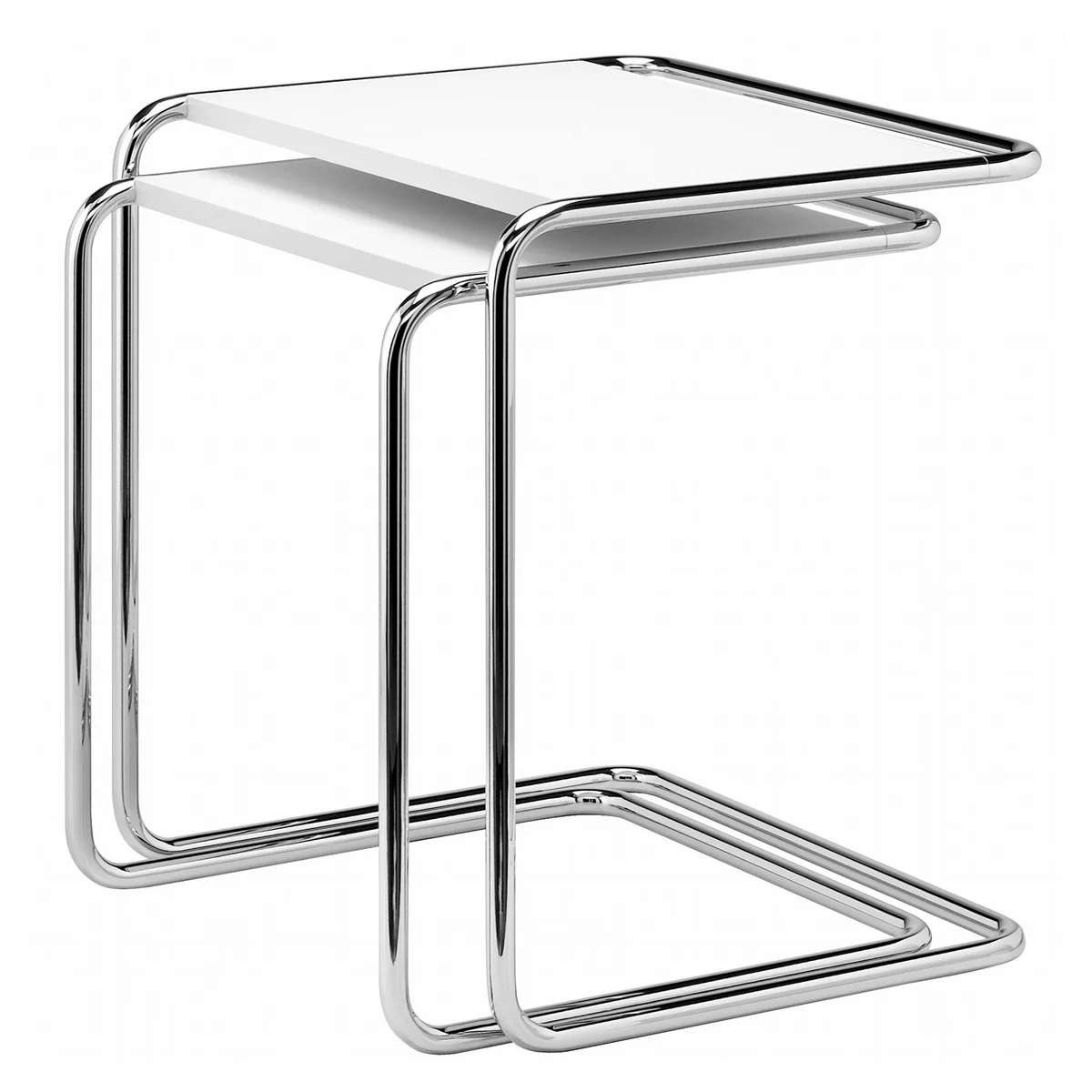 Thonet - B 97 Set de table d'ensemble, chrome / vernis de finition blanc pur (RAL 9010) Thonet - B 97 Set de table d'ensemble, chrome / vernis de finition blanc pur (RAL 9010)