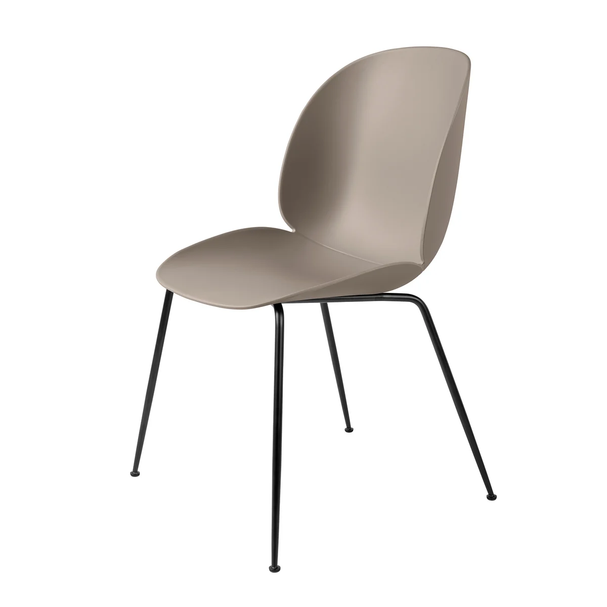 GUBI - Beetle Dining Chair, Conic Base noir / new beige GUBI - Beetle Dining Chair, Conic Base noir / new beige