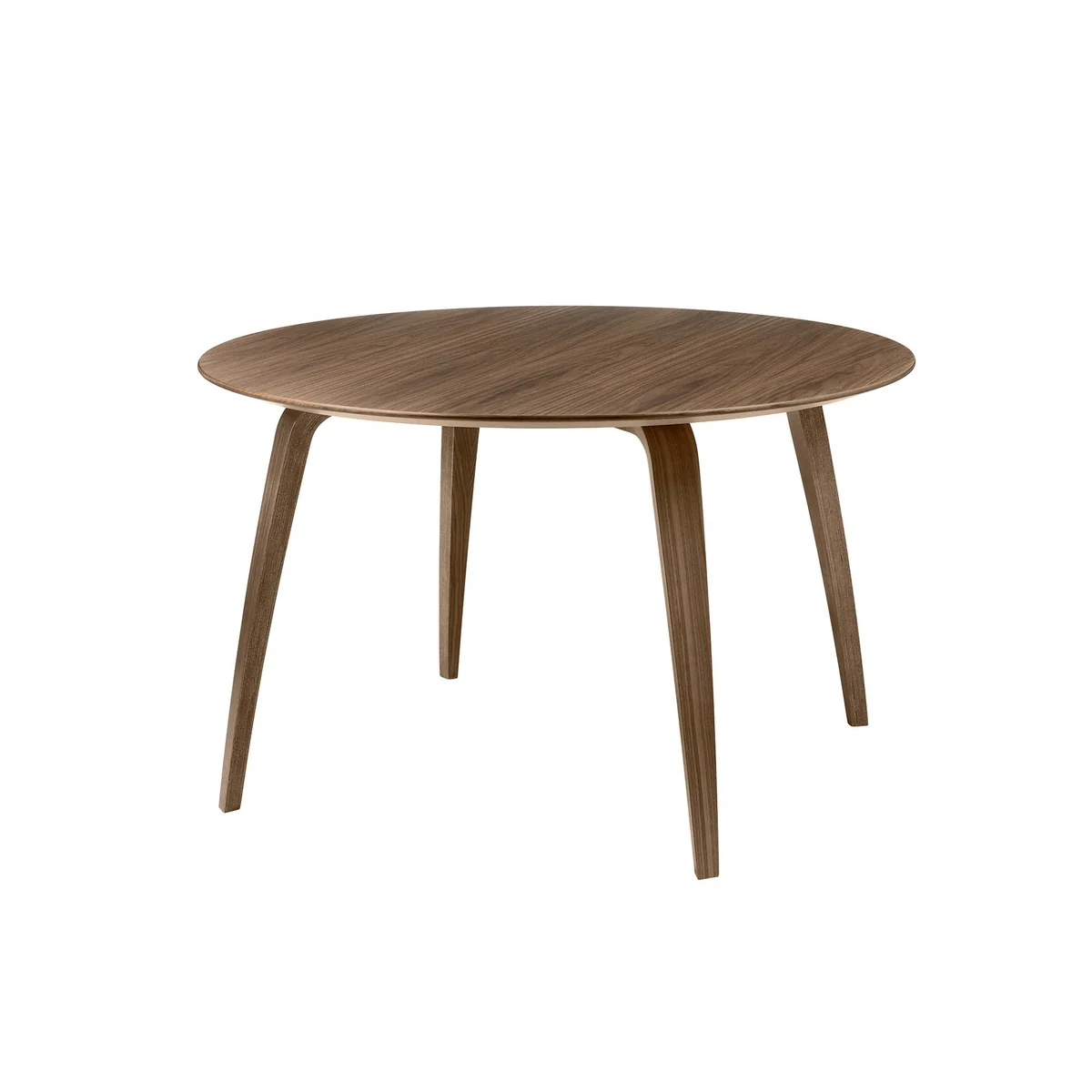 GUBI - Table de salle à manger, Ø 120 x 72 cm, noyer
