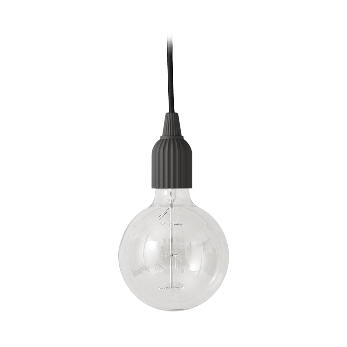 Lyngby porcelæn - Lampe à lp fitting #01 suspension, noire