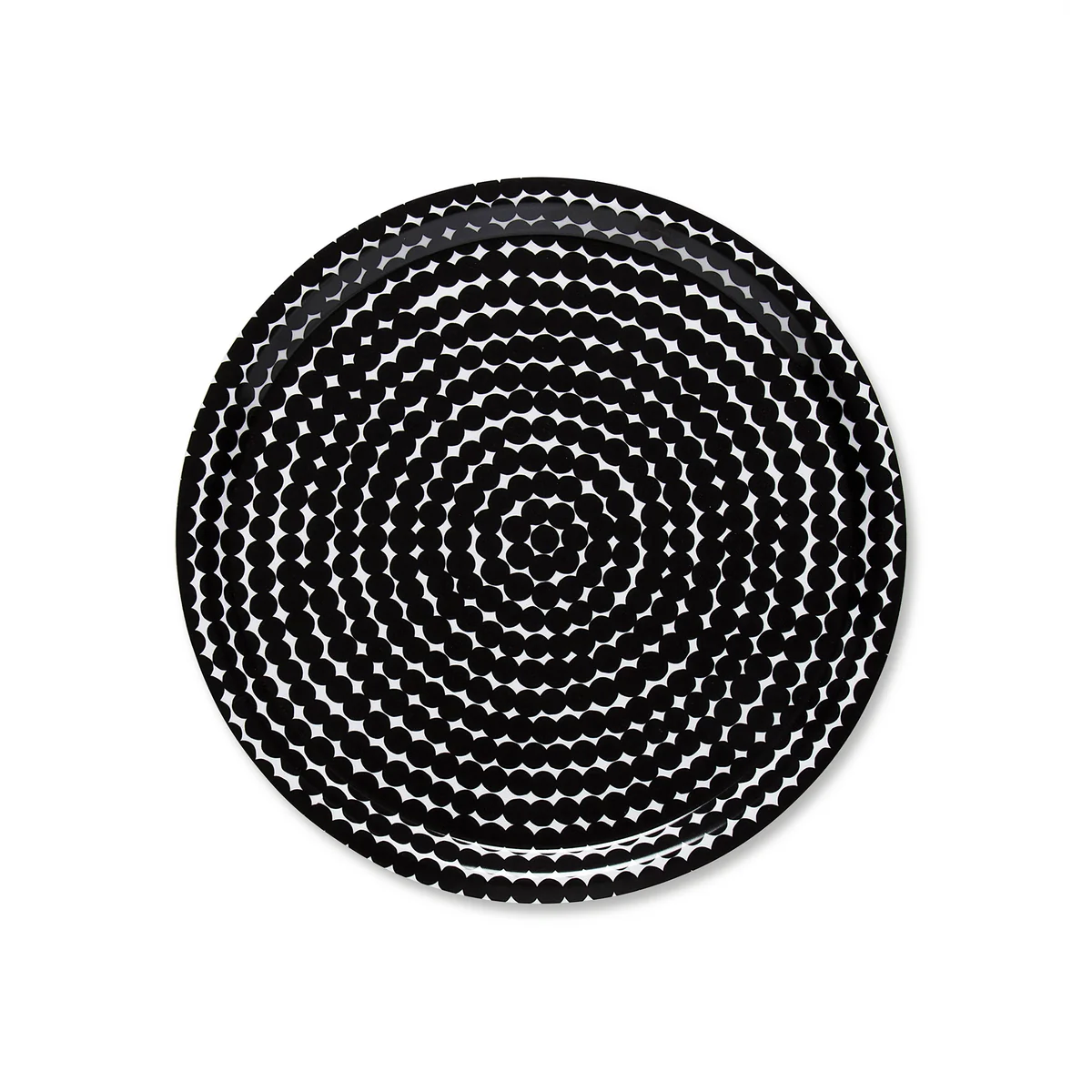 Marimekko - Plateau räsymatto rond ø 31 cm, noir / blanc Marimekko - Plateau räsymatto rond ø 31 cm, noir / blanc