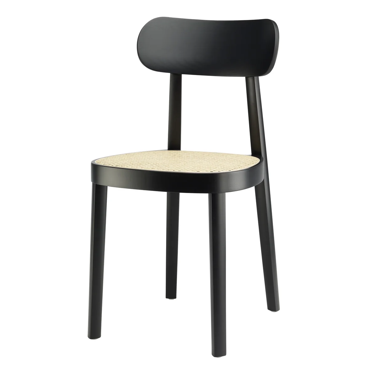 Thonet - 118 Chaise, cannage avec tissu de soutien synthétique / hêtre teinté noir (TP 29) Thonet - 118 Chaise, cannage avec tissu de soutien synthétique / hêtre teinté noir (TP 29)