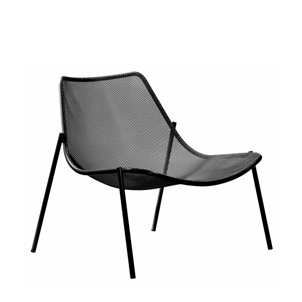 EMU  - Chaise lounge Round, noir