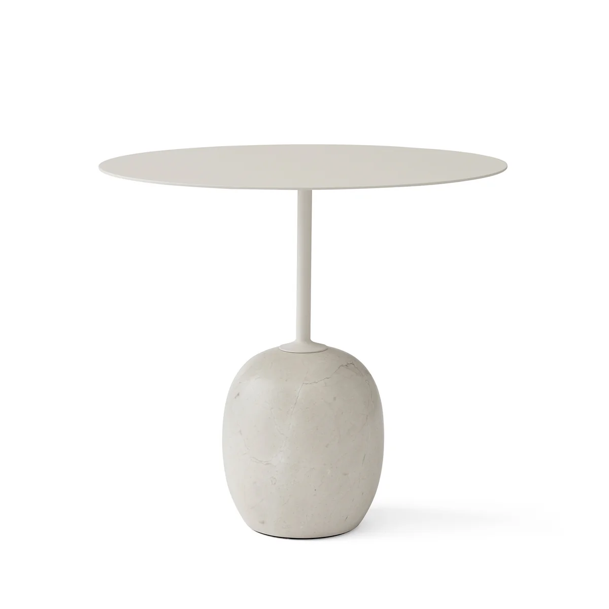 & Tradition - Lato Table d'appoint ovale 40 x 50 cm, H 45 cm, ivory white / crema diva marbre & Tradition - Lato Table d'appoint ovale 40 x 50 cm, H 45 cm, ivory white / crema diva marbre