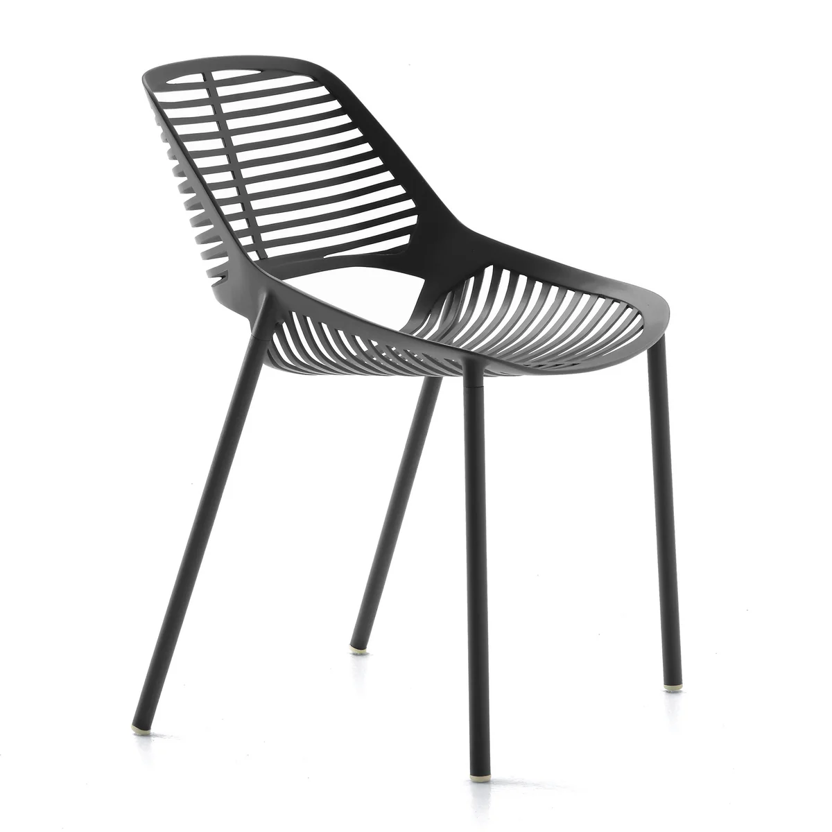 Fast - Chaise Niwa, gris métallique