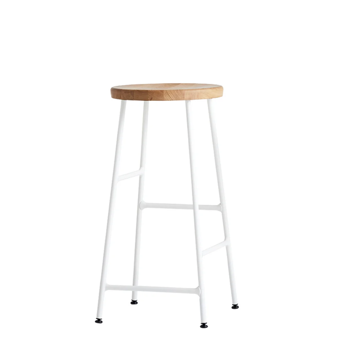 HAY - Tabouret de bar Cornet Low H 65 cm, chêne huilé / blanc crème HAY - Tabouret de bar Cornet Low H 65 cm, chêne huilé / blanc crème