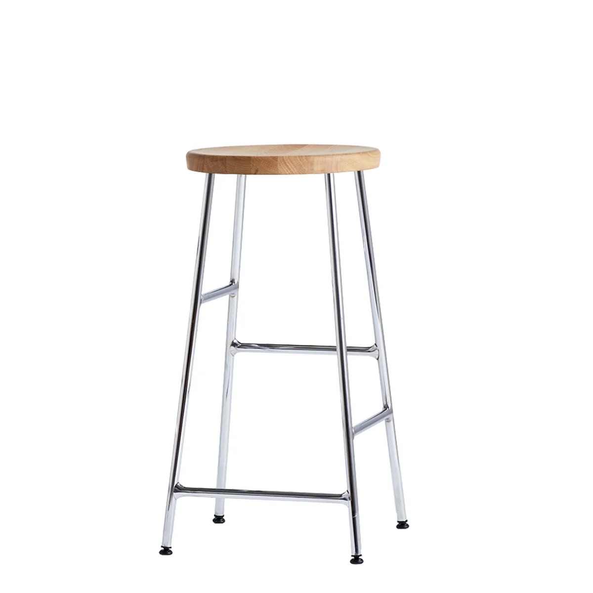 HAY - Tabouret de bar Cornet Low H 65 cm, chêne huilé / chromé HAY - Tabouret de bar Cornet Low H 65 cm, chêne huilé / chromé