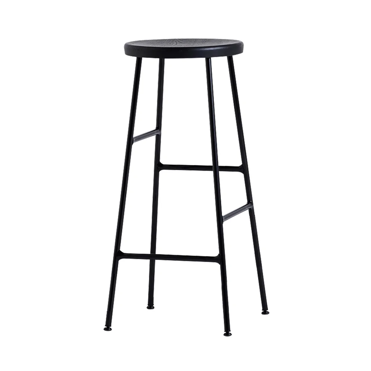 HAY - Tabouret de bar Cornet High H 75 cm, chêne teinté noir / noir HAY - Tabouret de bar Cornet High H 75 cm, chêne teinté noir / noir