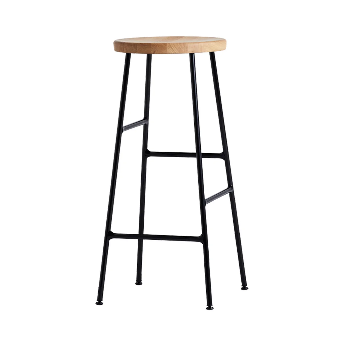 HAY - Tabouret de bar Cornet High H 75 cm, chêne huilé / noir HAY - Tabouret de bar Cornet High H 75 cm, chêne huilé / noir