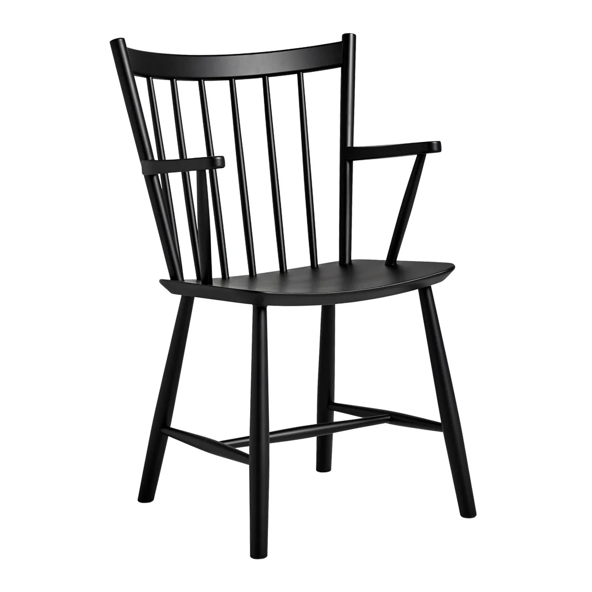 HAY - J42 Chaise avec accoudoirs, noir HAY - J42 Chaise avec accoudoirs, noir