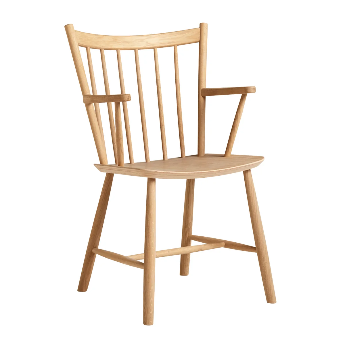 HAY - J42 Chaise avec accoudoirs, chêne laqué mat